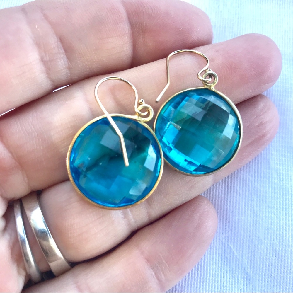 Sky Blue Quartz Earrings